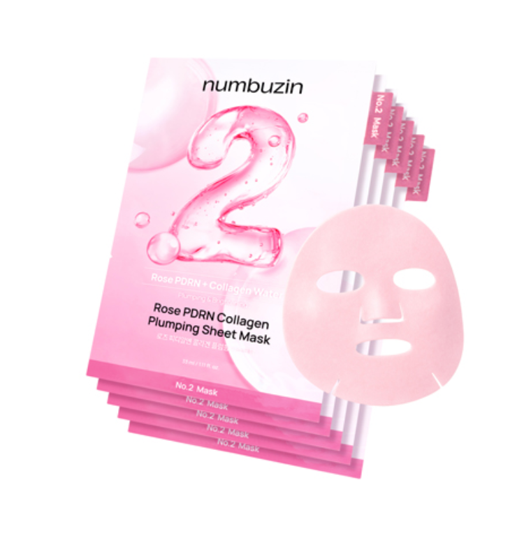 Numbuzin 2 Rose PDRN Collagen Plumping Sheet Mask