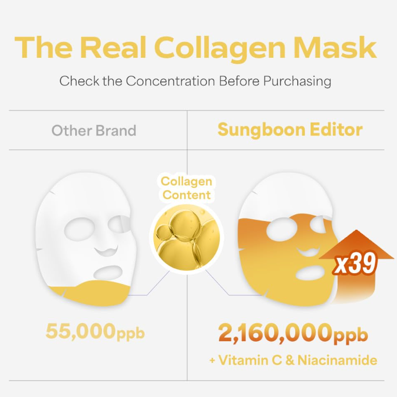Sungboon Editor Deep Collagen Niacin-Vita C brightening Mask