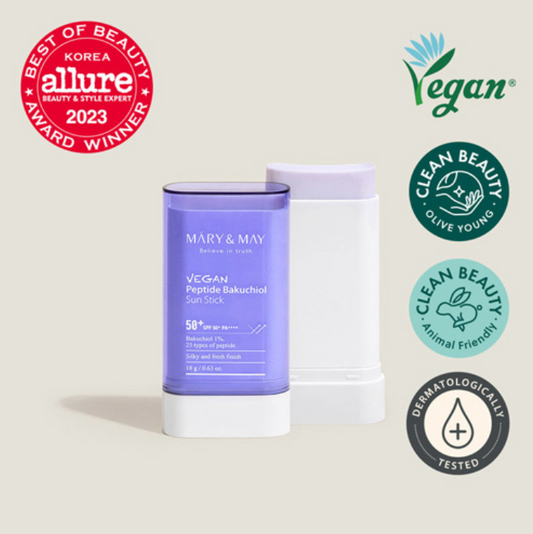 Mary & May Vegan Peptide Bakuchiol Sun Stick SPF 50+/PA++++